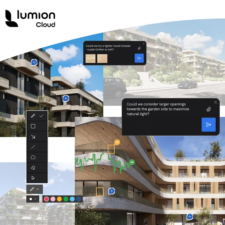 Lumion Cloud - colaboración y revisión de proyectos